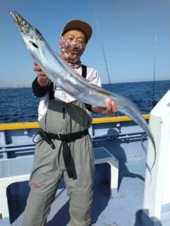 タチウオ113cm 8匹 の釣果 22年3月21日 宮川丸 千葉 木更津港 船釣り予約 キャスティング船釣り予約