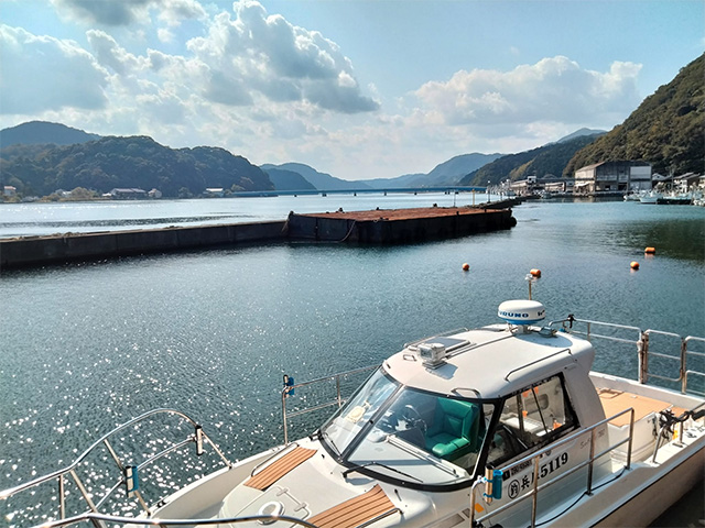 【津居山ボート】出船場所周辺の風景